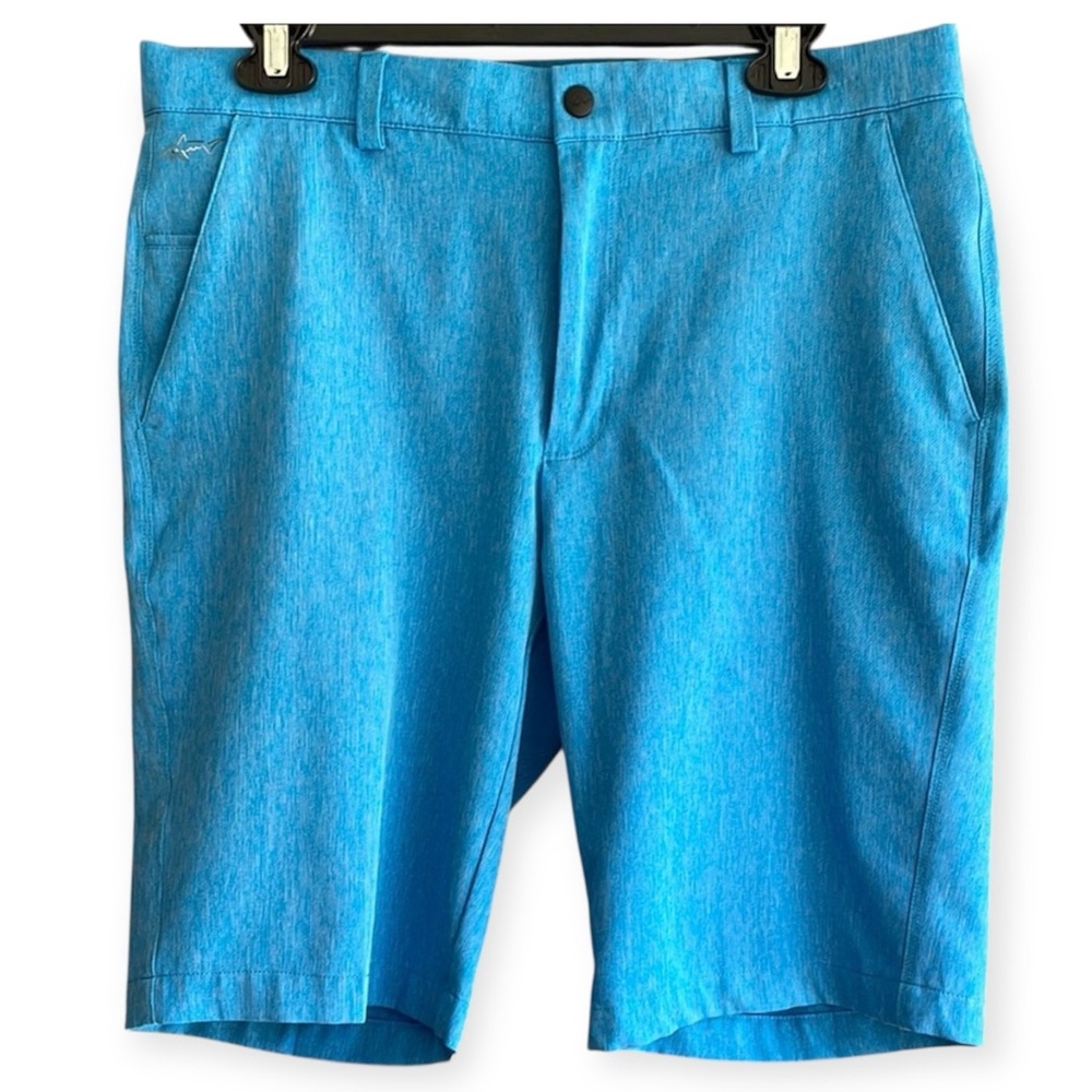 Men's Greg Norman ML75 Microlux Stretch Golf Shorts Blue Size 32